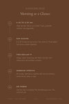 A page laying out the morning at a glance